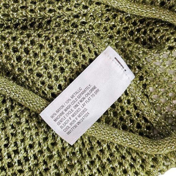 Future Collective x Alani Noelle Metallic Green Knit Skirt Size 1X Plus Size NWT - Picture 9 of 11